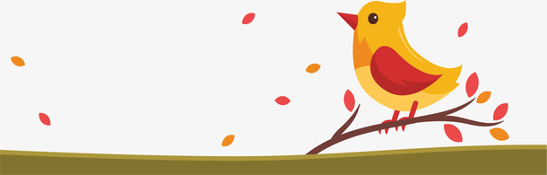 你好秋天树枝小鸟免抠