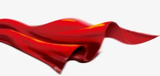 中国风红色彩带免抠