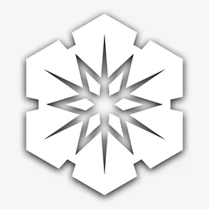 手绘白色雪花免抠