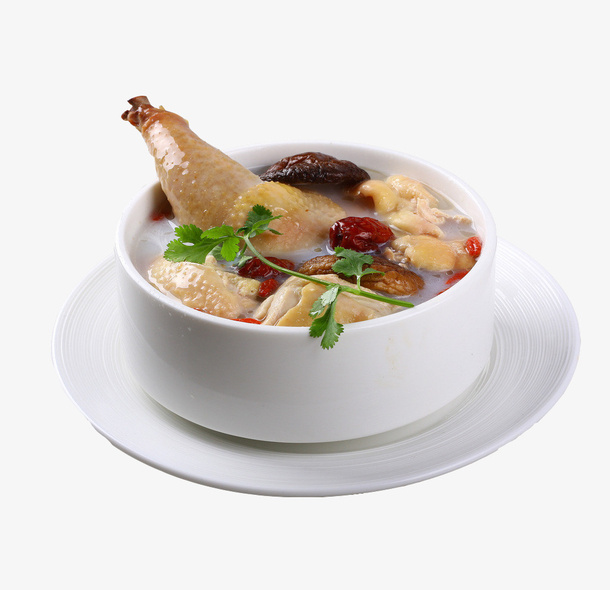 产品实物健康老母鸡汤免抠