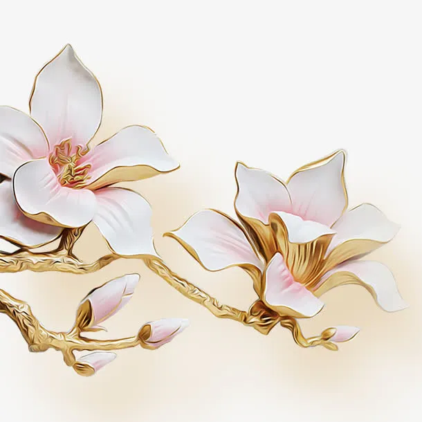 粉色玉兰花免抠
