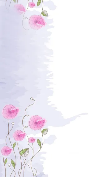 红花素雅文艺简约H5高清