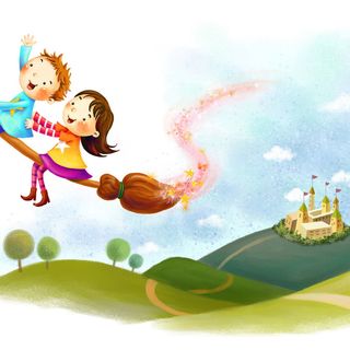 浅色梦幻儿童节背景高清