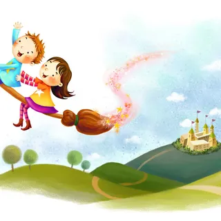 浅色梦幻儿童节背景高清