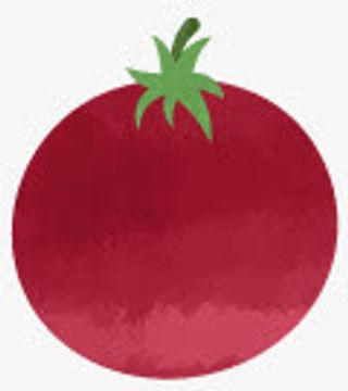 水彩唯美扁平西红柿免抠