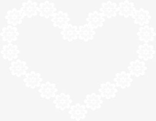 白色花朵桃心免抠