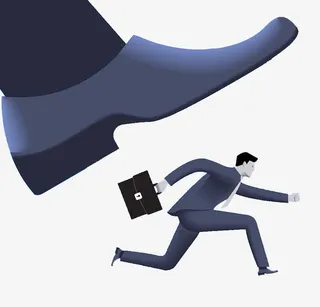 手绘压力焦虑的人免抠