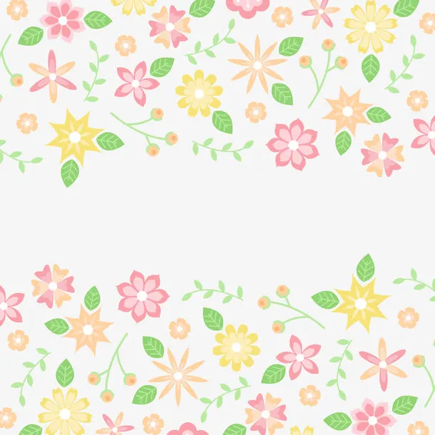 矢量粉嫩清新小花背景图