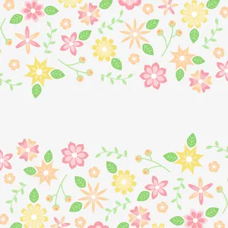 矢量粉嫩清新小花背景图