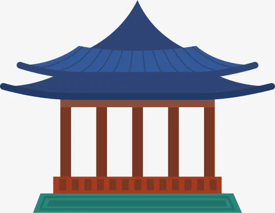 古代亭子建筑免抠