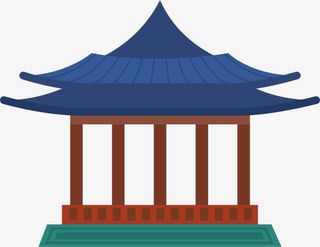古代亭子建筑免抠