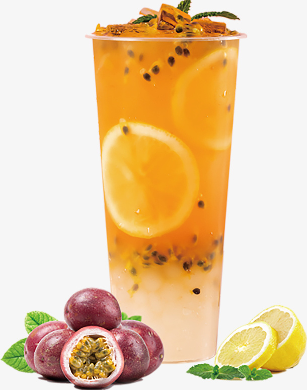 百香柠檬柚子茶免抠