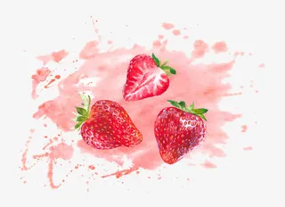 多汁草莓免抠