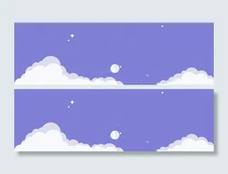 紫色扁平云朵背景高清