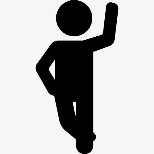 男人的问候与右手图标免抠