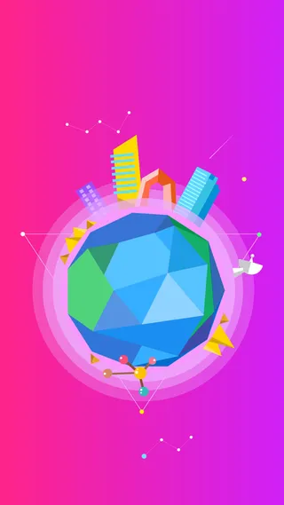 渐变扁平化APP引导页H5背景高清