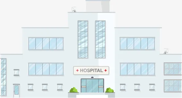 手绘卡通医院免抠装饰ppt元素