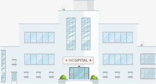 手绘卡通医院免抠装饰ppt元素