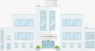 手绘卡通医院免抠装饰ppt元素