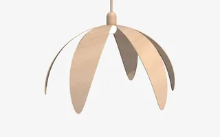 木头材质吊灯免抠