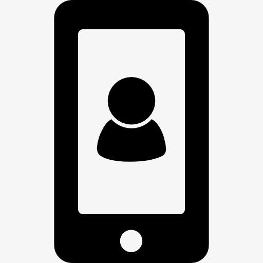 用户或联系人的象征在手机屏幕图标免抠