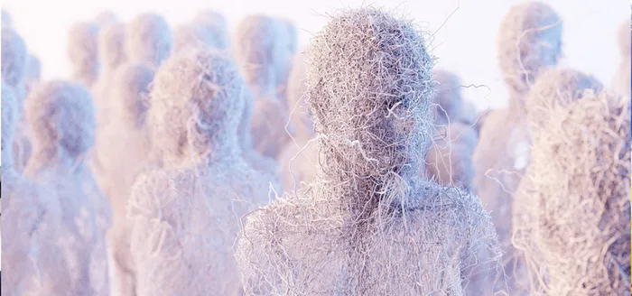 稻草人 几何人物 背景素材高清