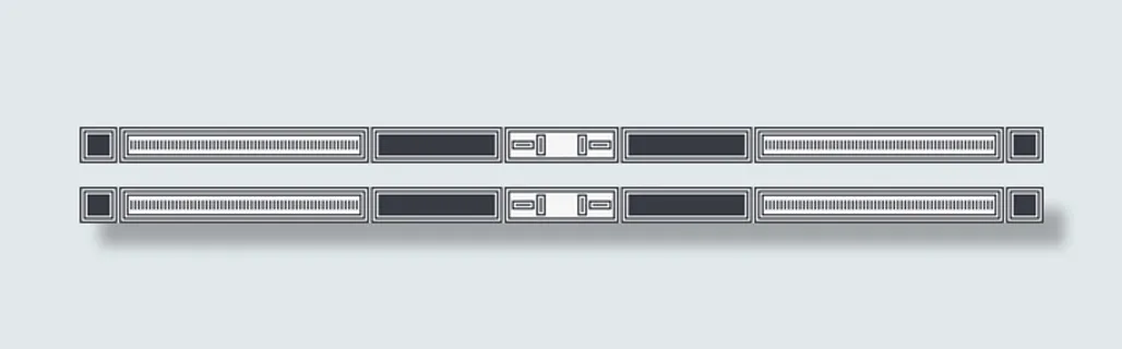 小清新灰色条幅免抠