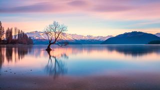 山河黄昏景色风景摄影平面广告高清