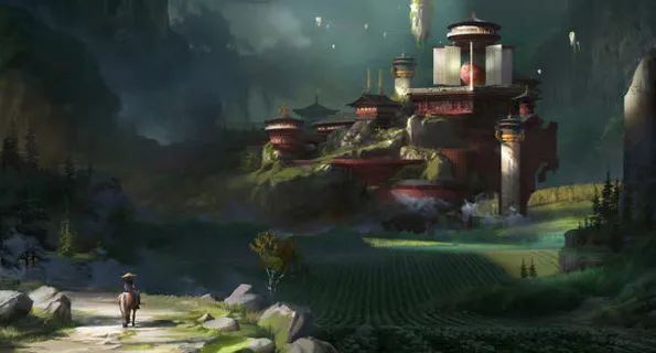 环境渲染效果高清彩绘风格免抠