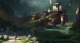 环境渲染效果高清彩绘风格免抠