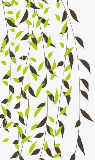 卡通精美简洁树藤树叶免抠