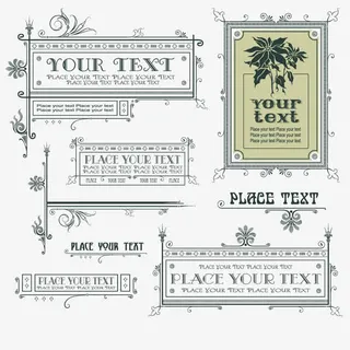 文案背景边框矢量图