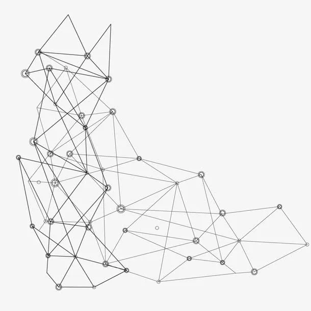 矢量立体几何三角连接关系连接符免抠