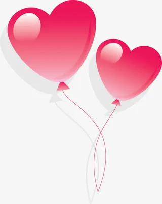 矢量心形气球免抠