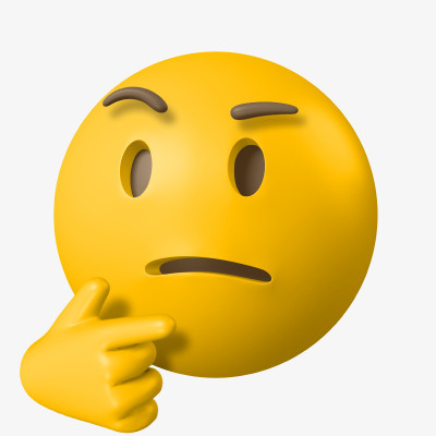 3D立体思考表情包免抠