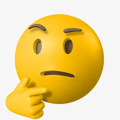 3D立体思考表情包免抠