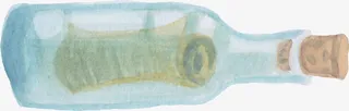 漂流瓶,瓶子,素材,PNG免抠