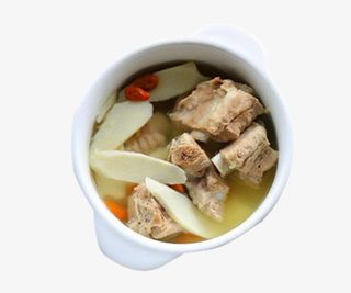 碗里的美食山药排骨汤免抠