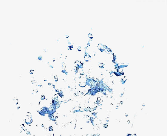 蓝色圆点水中气泡免抠