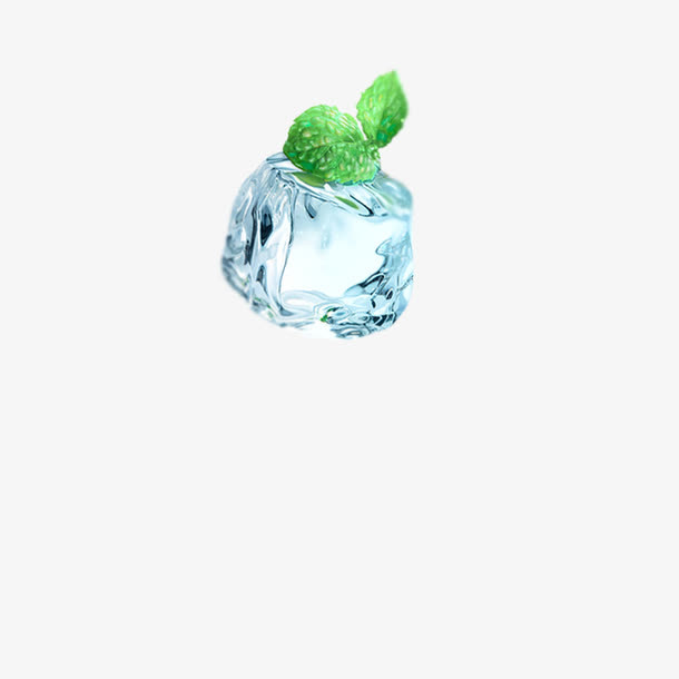 薄荷冰块免抠