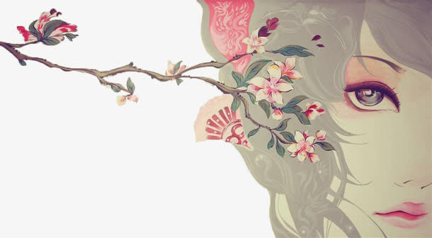 花与美人免抠
