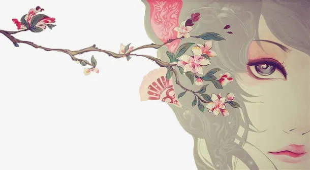 花与美人免抠
