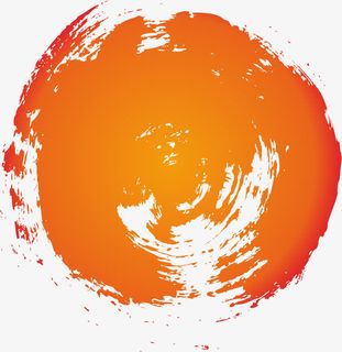 橘色墨迹免抠 橘色墨迹免抠