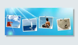 蓝天大海照片背景高清