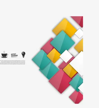 矢量时尚水晶方块设计免抠