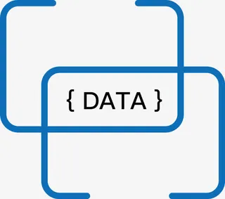 数据时代蓝色边框免抠