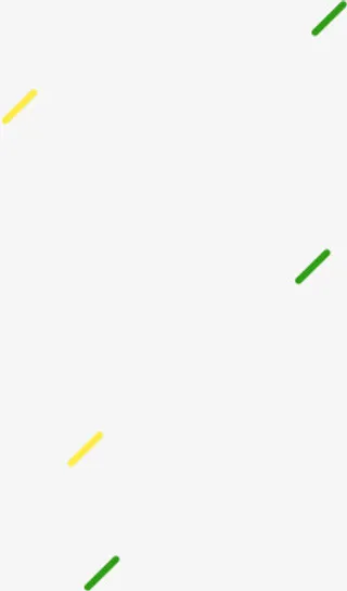 绿黄线条装饰免抠