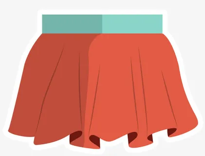 迷你短裙矢量卡通风格免抠