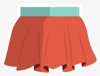 迷你短裙矢量卡通风格免抠