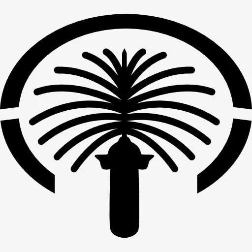 棕榈岛纪念碑，迪拜图标免抠